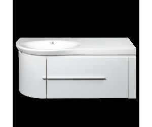 0022120 FLY Тумба 120 з раковиною, білий глянцевий колір (2пак) (1 сорт)  DEVIT 0022120