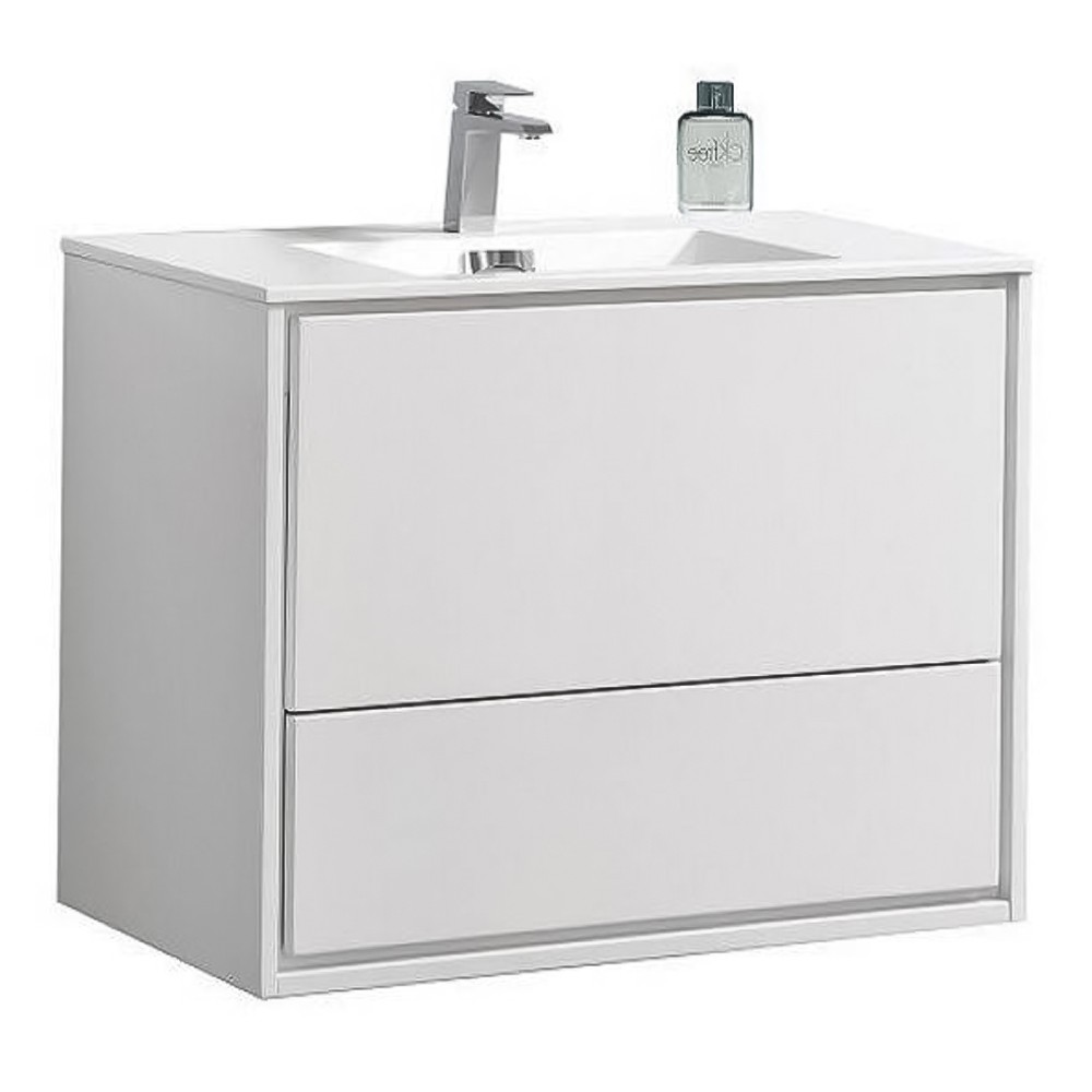 0023120W FLY Тумба 90 з раковиною, білий глянцевий колір (2пак) (1 сорт) DEVIT  0023120W 0023120W