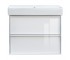 083070W QUADRA тумба 70 біла глянцева з умивальником та сифоном (1 сорт)  QUADRA 083070W-2:Фото 2