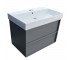 083085G QUADRA тумба 85 сіра матова з умивальником та сифоном (1 сорт)  QUADRA 083085GB:Фото 2