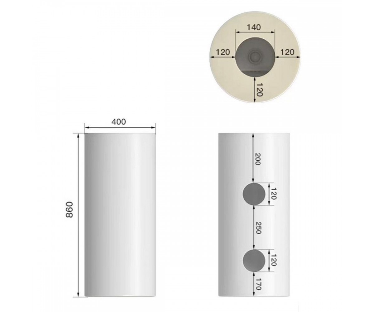 1408640 Style раковина окремостояча без отовора під змішувач 400х400х860, біла (1 сорт)  STYLE 1408640:Фото 4