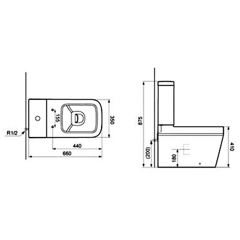 3014130 OPTIMA кришка д/бачка компакта 3010130 (1 сорт)  3010130:Чертеж 