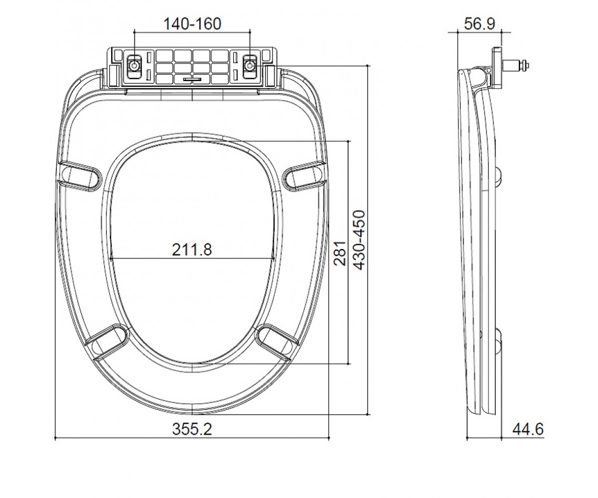 3013146/3013133/8190016 SMART/SHEFFIELD/ANTIQUE кришка д/компакту 3010146, soft-close, з метал. кріпл (1 сорт)  3013146+3013133:
