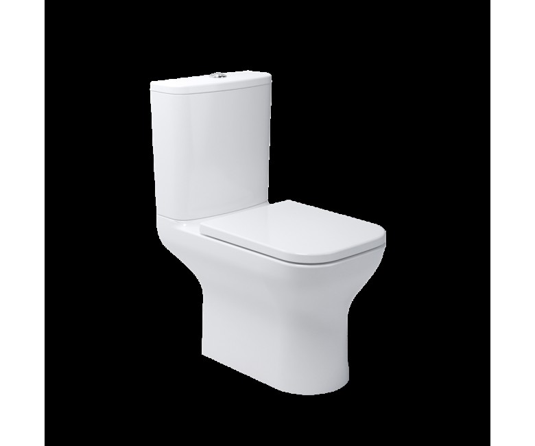 3710020 FRAME компакт з кришкою soft-close безобідковий, Vortex Flush, білий (1 сорт) DEVIT  3710020 3710020