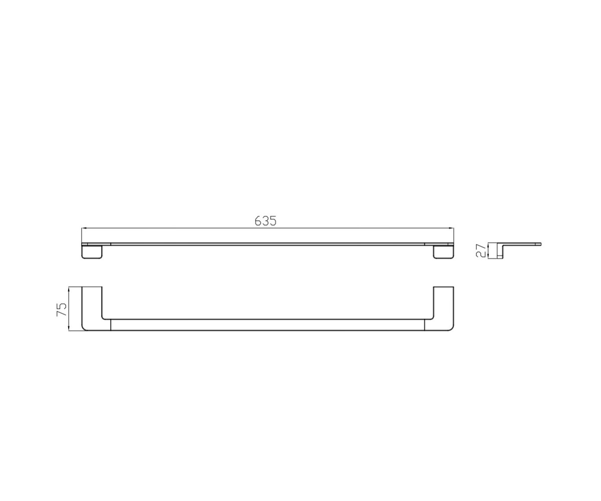4030160 DO IT тримач для рушнику, колір brushed gun metal (1 сорт)  DO IT 4030160:Чертеж 