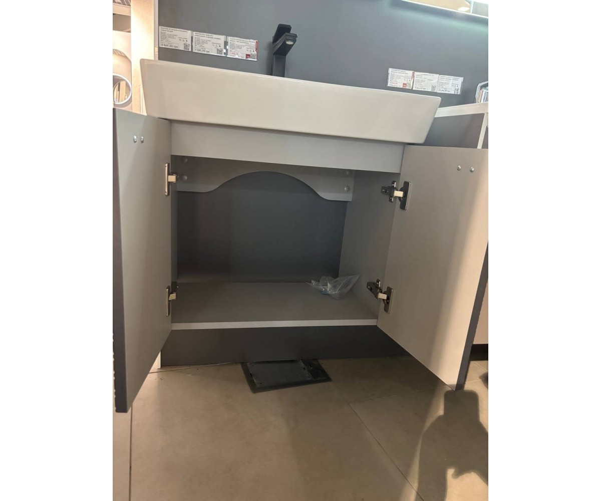 484050A Flow тумба 50 з умивальником та ручками, антрацит матовий (1 сорт)  484050A:Фото 4