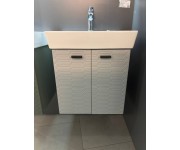 484050G Flow Тумба 50 з умивальником та ручками, сірий матовий (1 сорт) DEVIT  484050G