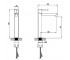 5050020B DO IT високий змішувач для раковини, колір brushed gun metal (1 сорт)  DO IT 5050020B:Чертеж 
