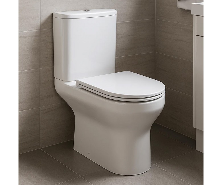5810020 Life Компакт з кришкою soft-close безобідковий, Vortex Flush,  білий (1 сорт) DEVIT  5810020 5810020