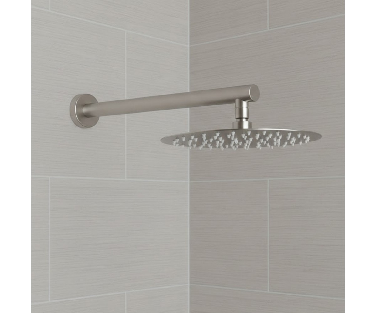 D113000000110BN Flow верхня душова лійка d=250 мм з кронштейном, brushed nickel (1 сорт)  D113000000110BN:Фото 1