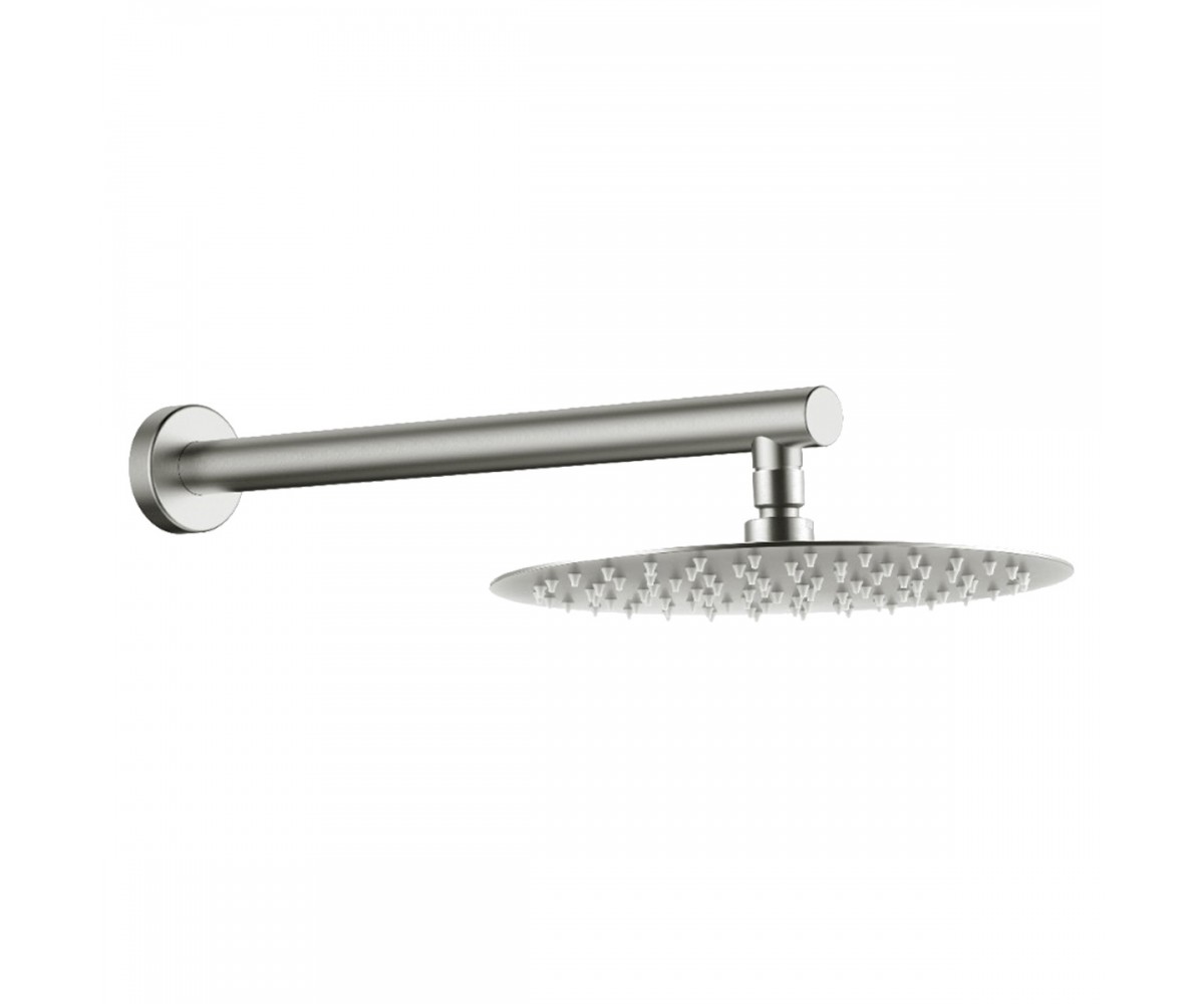 D113000000110BN Flow верхня душова лійка d=250 мм з кронштейном, brushed nickel (1 сорт)  D113000000110BN:Фото 2