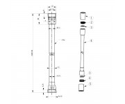 D113000001000BN Flow душовий шланг з латунними гайками G1/2’’ довжиною 1,5 м, brushed nickel (1 сорт) DEVIT  D113000001000BN