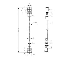 D113000001000BN Flow душовий шланг з латунними гайками G1/2’’ довжиною 1,5 м, brushed nickel (1 сорт) DEVIT  D113000001000BN