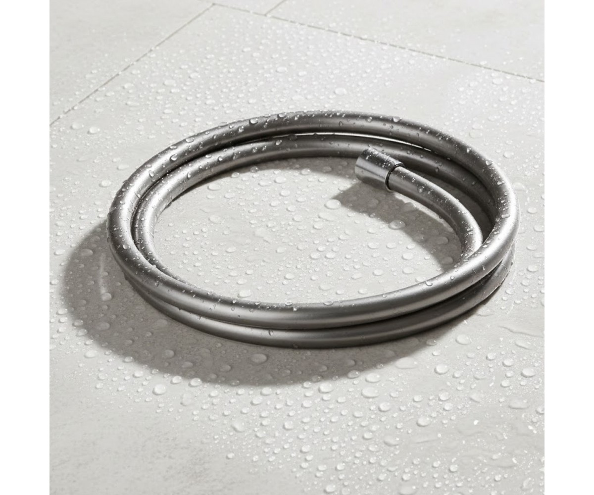 D113000001000BN Flow душовий шланг з латунними гайками G1/2’’ довжиною 1,5 м, brushed nickel (1 сорт)  D113000001000BN:Фото 1
