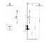 D117124011111GM Flow Душова система прихованого монтажу, на 2 споживачі, з термостатом, gun metal (1 сорт) DEVIT  D117124011111GM D117124011111GM