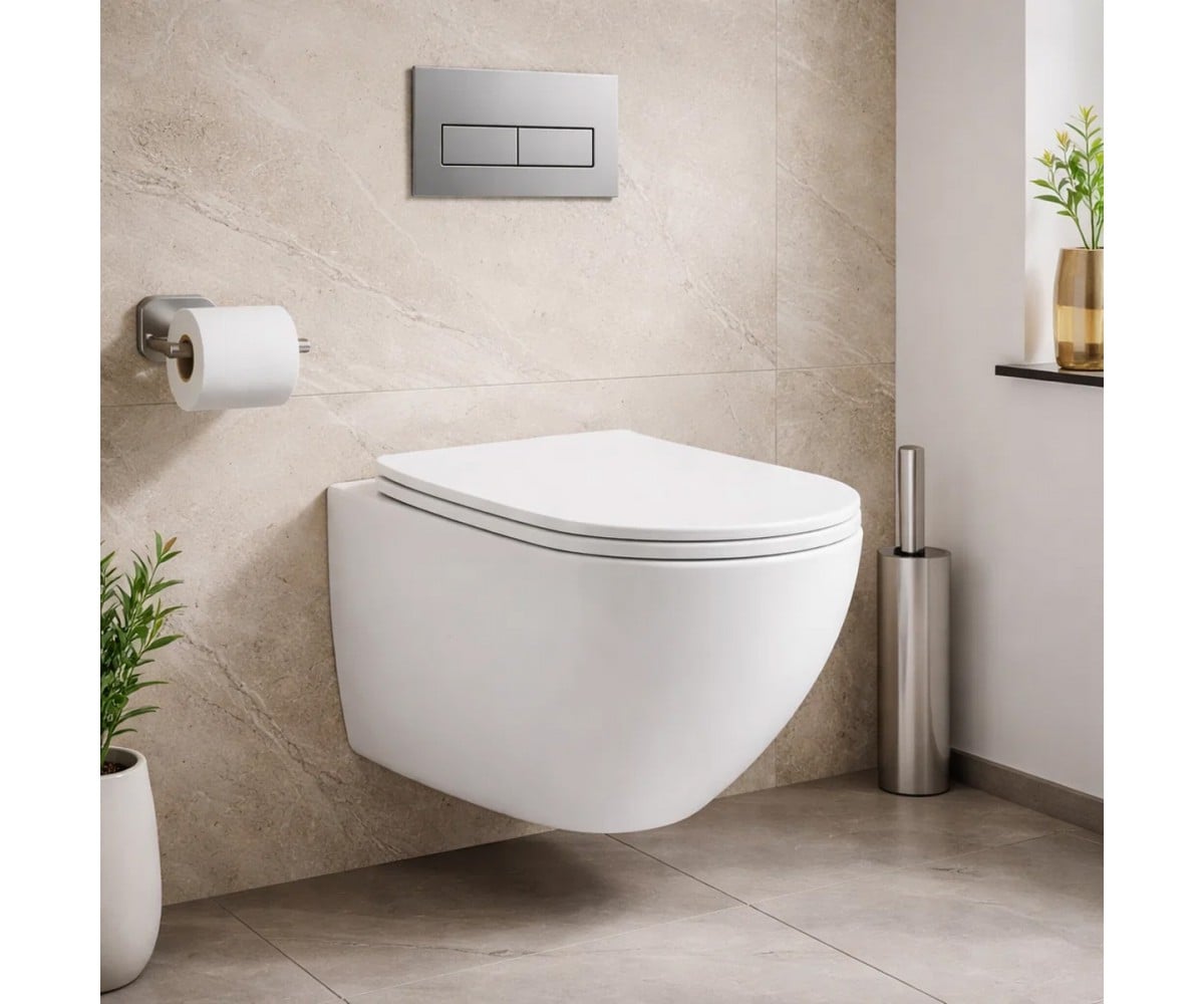 DBA70251111W Balance Підвісний безобідковий унітаз з кришкою soft-close, Vortex Flush, білий глянець (1 сорт) DEVIT  DBA70251111W DBA70251111W