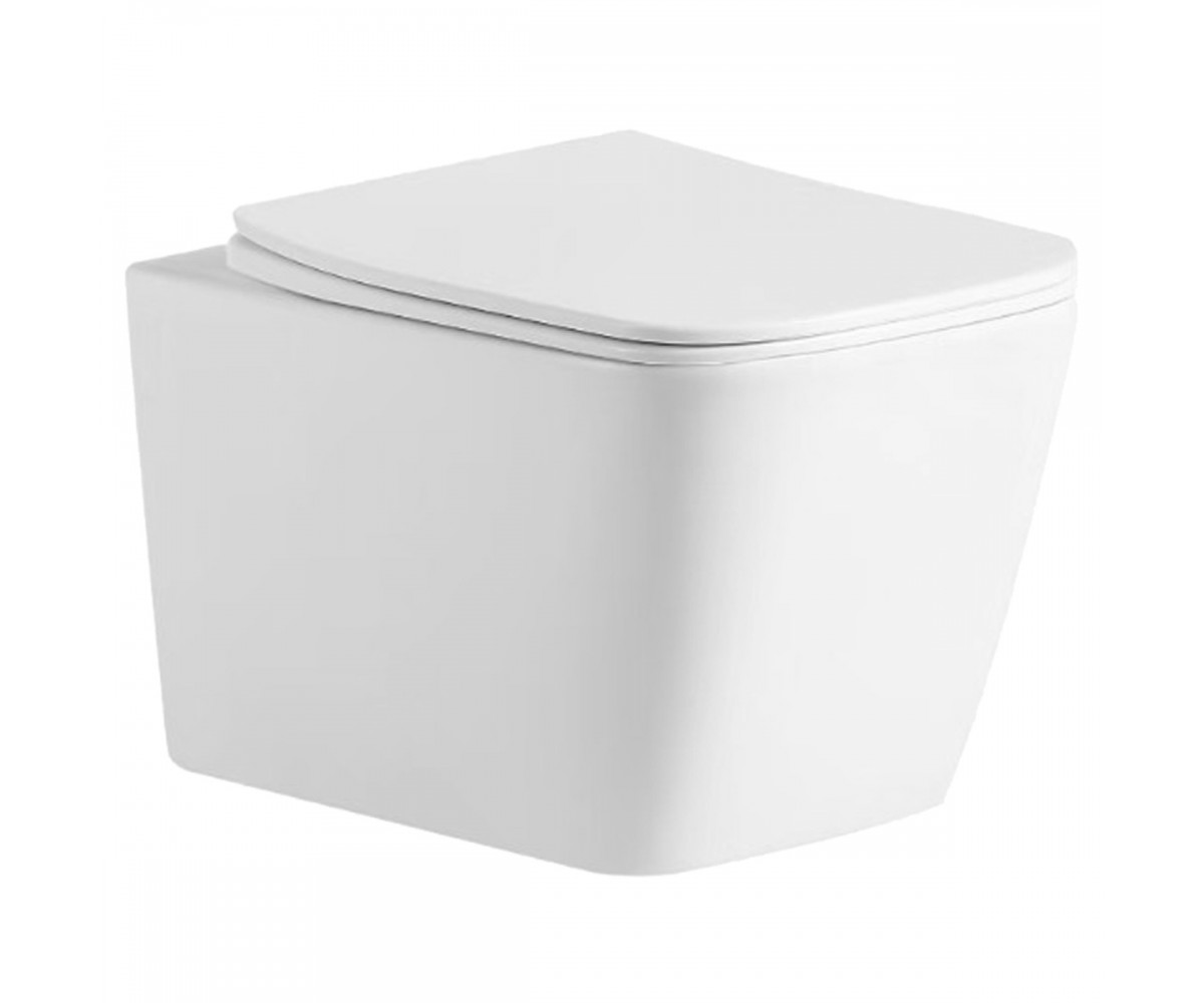 DBS71051111W Balance Square підвісний безобідковий унітаз з кришкою soft-close, Vortex Flush, білий глянець (1 сорт)  DBS7105111