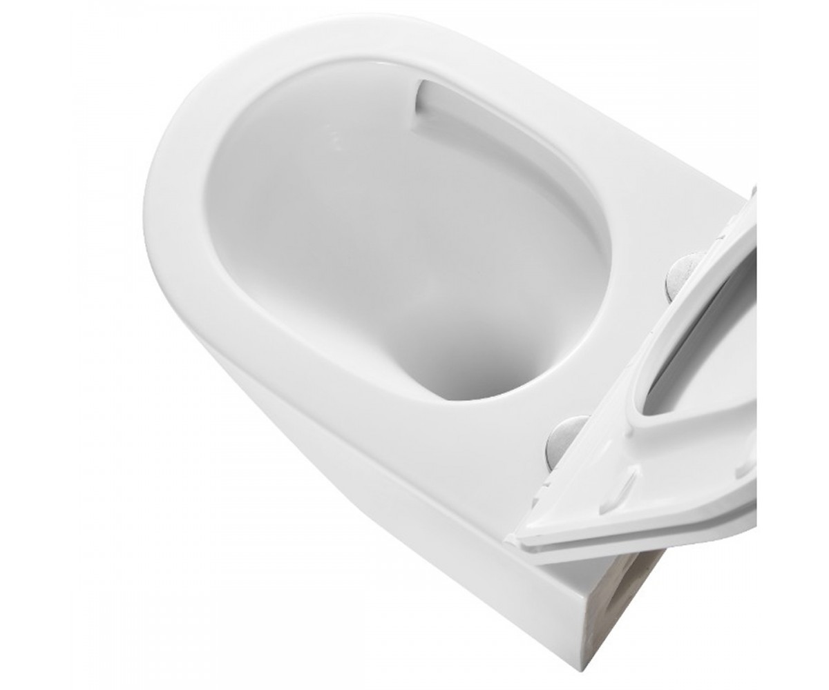 DCA0530111W Calma унітаз підвісний 515x355x365mm з кришкою soft-close, Vortex Flush, білий глянець (1 сорт)  DCA0530111W:Фото 5