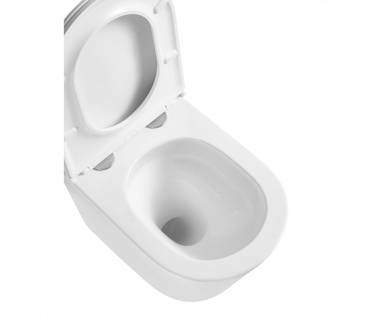 DCA0530111W Calma унітаз підвісний 515x355x365mm з кришкою soft-close, Vortex Flush, білий глянець (1 сорт)  DCA0530111W:Фото 8