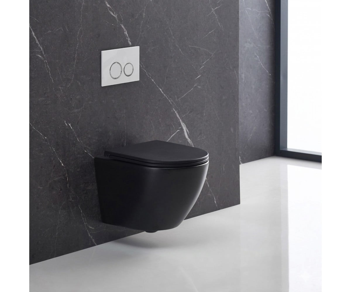 DFL0460111MB Flow Кришка для унітазу з soft-close механізмом, матовий чорний (1 сорт) DEVIT  DFL0460111MB DFL0460111MB