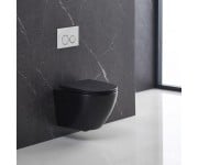 DFL0460111MB Flow Кришка для унітазу з soft-close механізмом, матовий чорний (1 сорт) DEVIT  DFL0460111MB