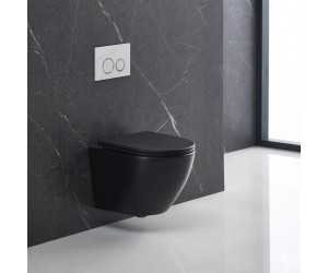 DFL0460111MB Flow Кришка для унітазу з soft-close механізмом, матовий чорний (1 сорт) DEVIT  DFL0460111MB