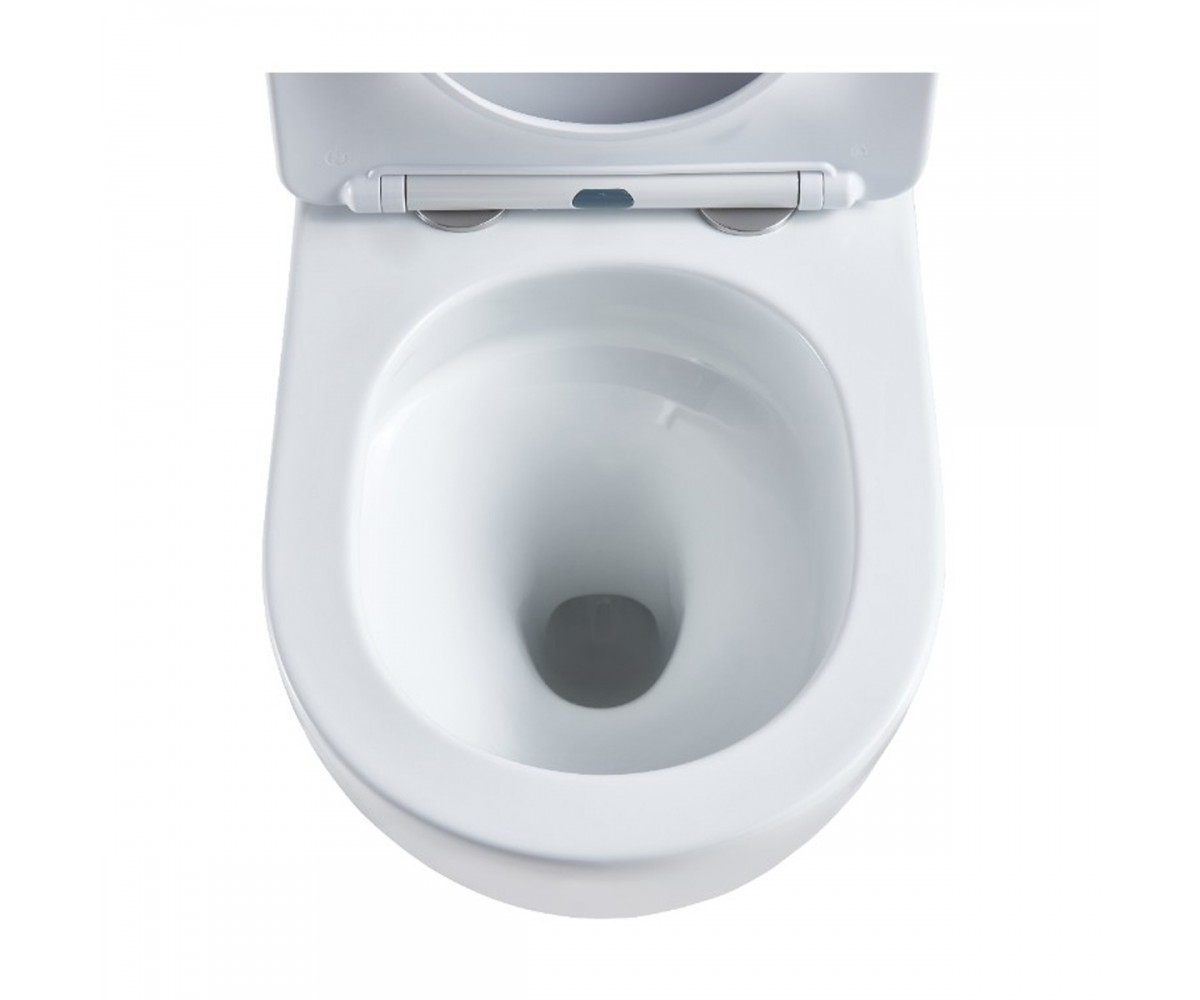 DFL0460111W Flow унітаз підвісний 495*365*365mm з кришкою soft-close, Vortex Flush, білий глянець (1 сорт)  DFL0460111W:Фото 10