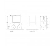 DFL0460211W Flow Компакт 630x390x840 mm з кришкою soft-close, Vortex Flush, білий глянець (1 сорт) DEVIT  DFL0460211W