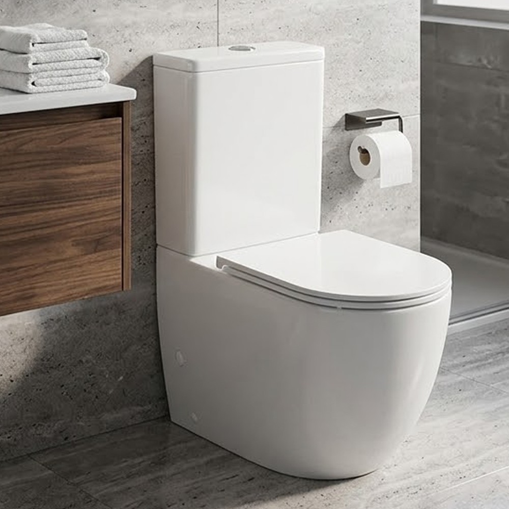 DFL0460211W Flow компакт 630x390x840 mm з кришкою soft-close, Vortex Flush, білий глянець (1 сорт)  DFL0460211W:Фото 1
