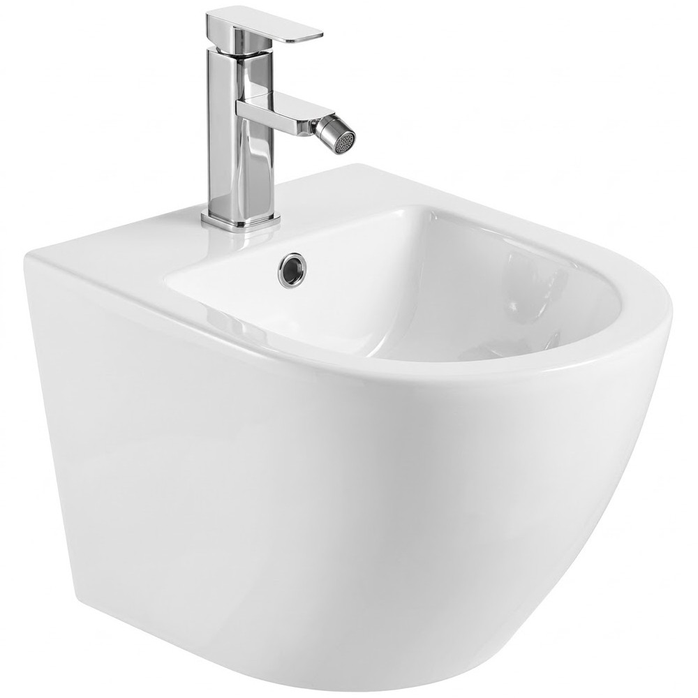 DFL0460400W Flow біде 495x365x330мм з отвором під змішувач, білий глянець (1 сорт)  DFL0460400W:Фото 2