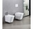 DFL0520400W Flow square Біде 485x345x330мм з отвором під змішувач, білий глянець (1 сорт) DEVIT  DFL0520400W DFL0520400W