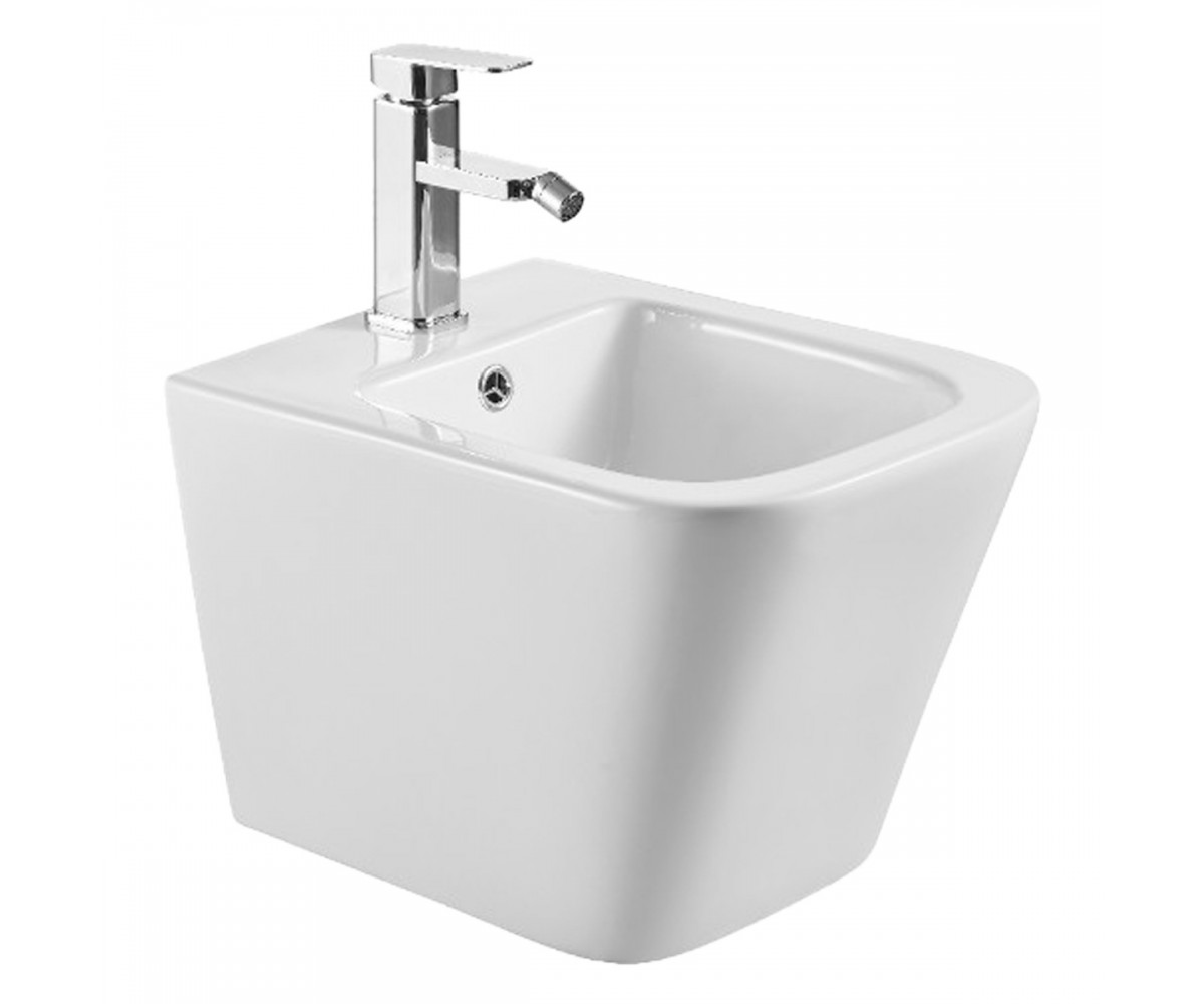 DFL0520400W Flow square біде 485x345x330мм з отвором під змішувач, білий глянець (1 сорт)  DFL0520400W:Фото 1