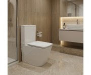 DFL2170211W Flow square Компакт 610x365x825мм з кришкою soft-close, Vortex Flush, білий глянець (1 сорт) DEVIT  DFL2170211W