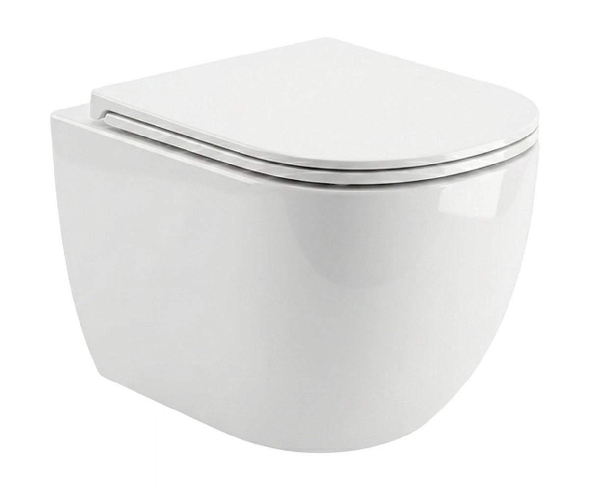 DFO1160111W Forma унітаз підвісний 480x340x350mm з кришкою soft-close, Vortex Flush, білий глянець (1 сорт)  DFO1160111W:Фото 1