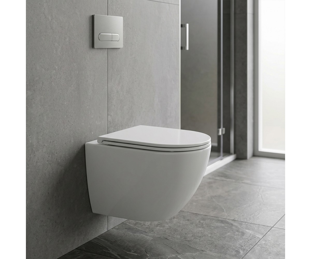DUN0930111W Unda Унітаз підвісний 495x360x390mm з кришкою soft-close, Vortex Flush, білий глянець (1 сорт) DEVIT  DUN0930111W DUN0930111W