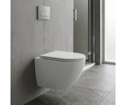 DUN0930111W Unda Унітаз підвісний 495x360x390mm з кришкою soft-close, Vortex Flush, білий глянець (1 сорт) DEVIT  DUN0930111W