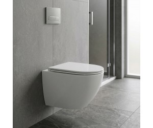 DUN0930111W Unda унітаз підвісний 495x360x390mm з кришкою soft-close, Vortex Flush, білий глянець (1 сорт) DEVIT  DUN0930111W