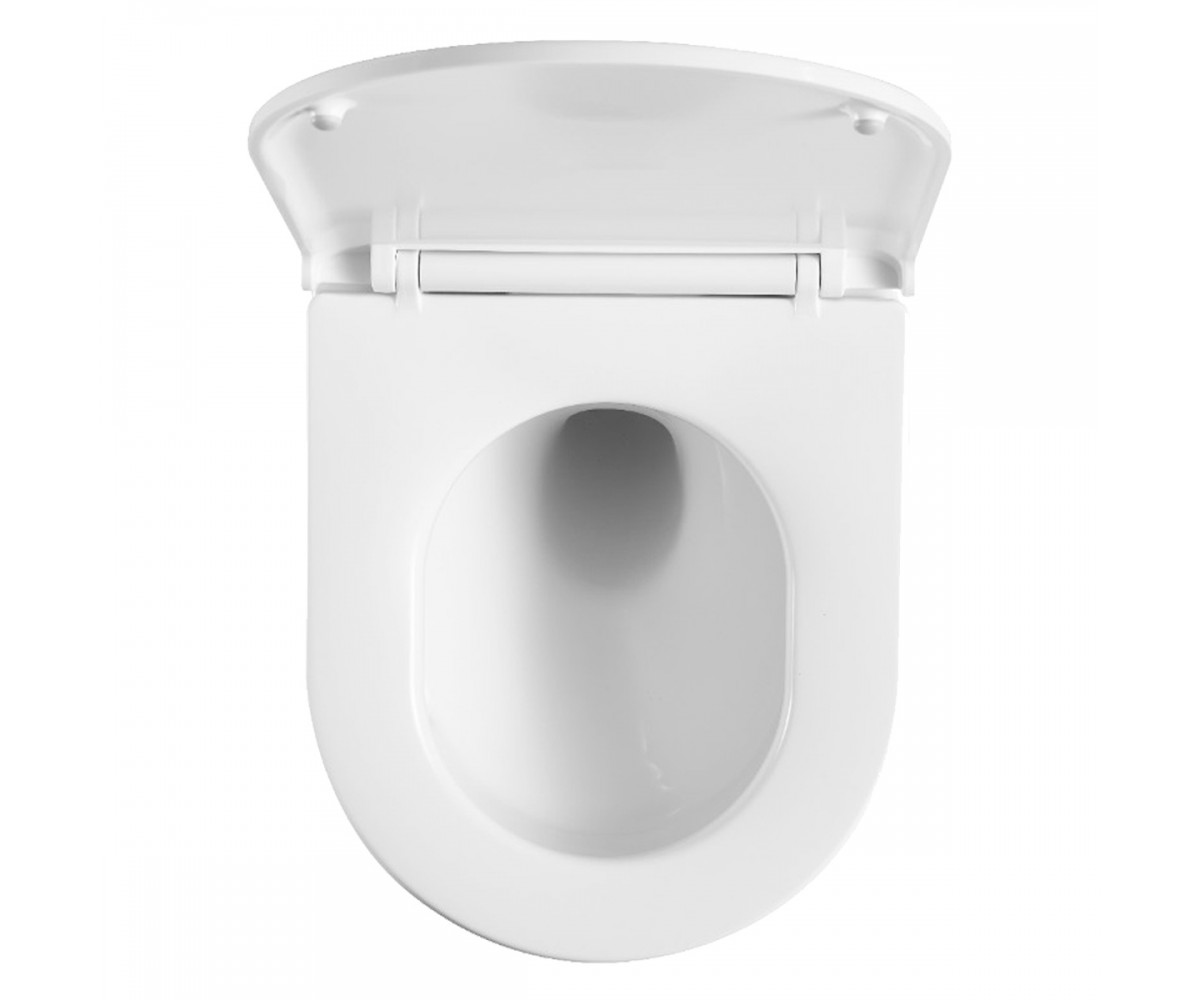 DUN0930111W Unda унітаз підвісний 495x360x390mm з кришкою soft-close, Vortex Flush, білий глянець (1 сорт)  DUN0930111W:Фото 1