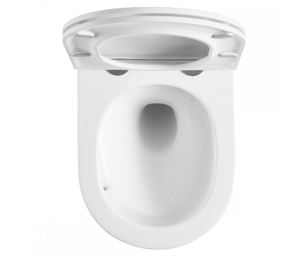 DUN0930111W Unda унітаз підвісний 495x360x390mm з кришкою soft-close, Vortex Flush, білий глянець (1 сорт)  DUN0930111W:Фото 2