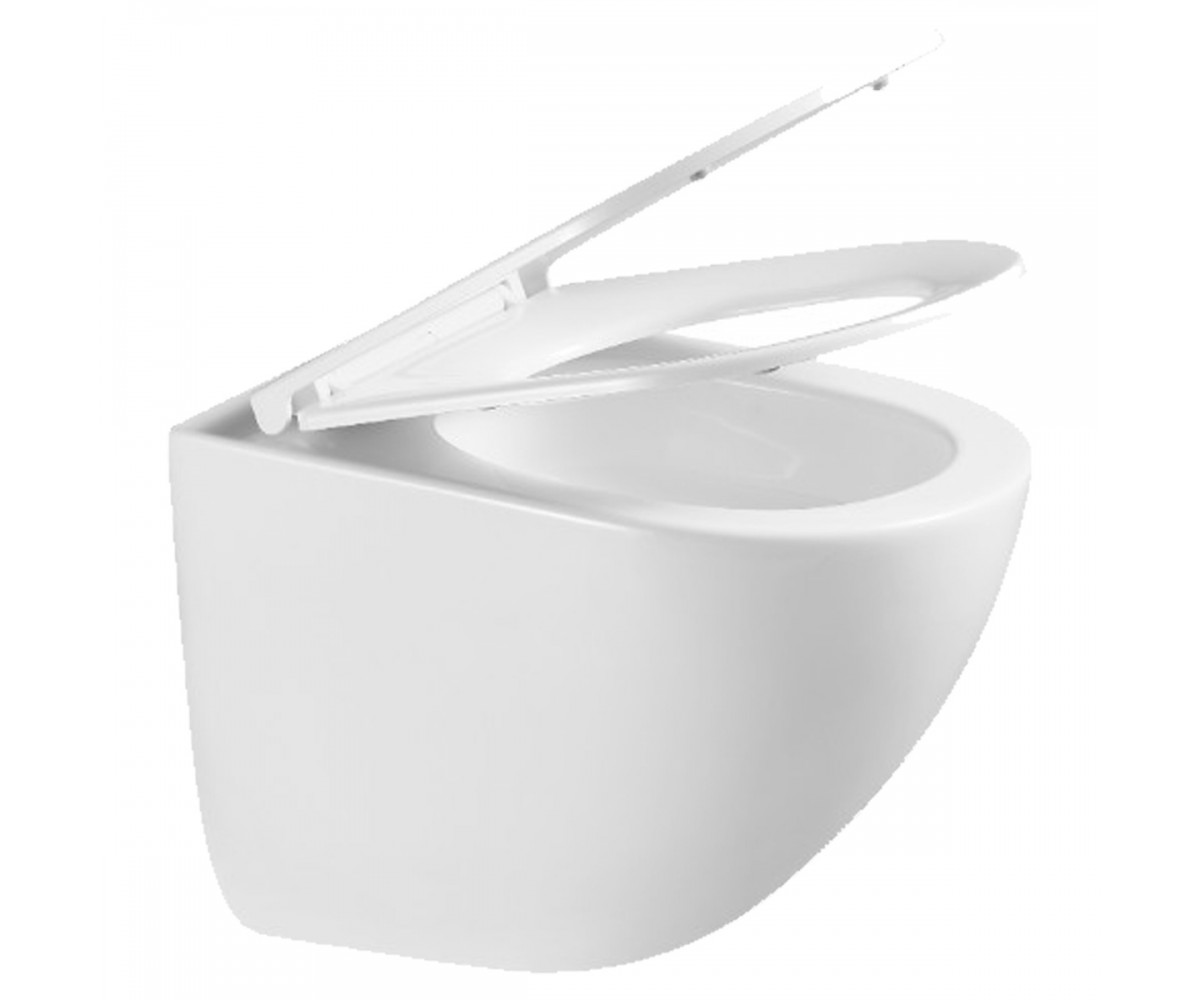 DUN0930111W Unda унітаз підвісний 495x360x390mm з кришкою soft-close, Vortex Flush, білий глянець (1 сорт)  DUN0930111W:Фото 7