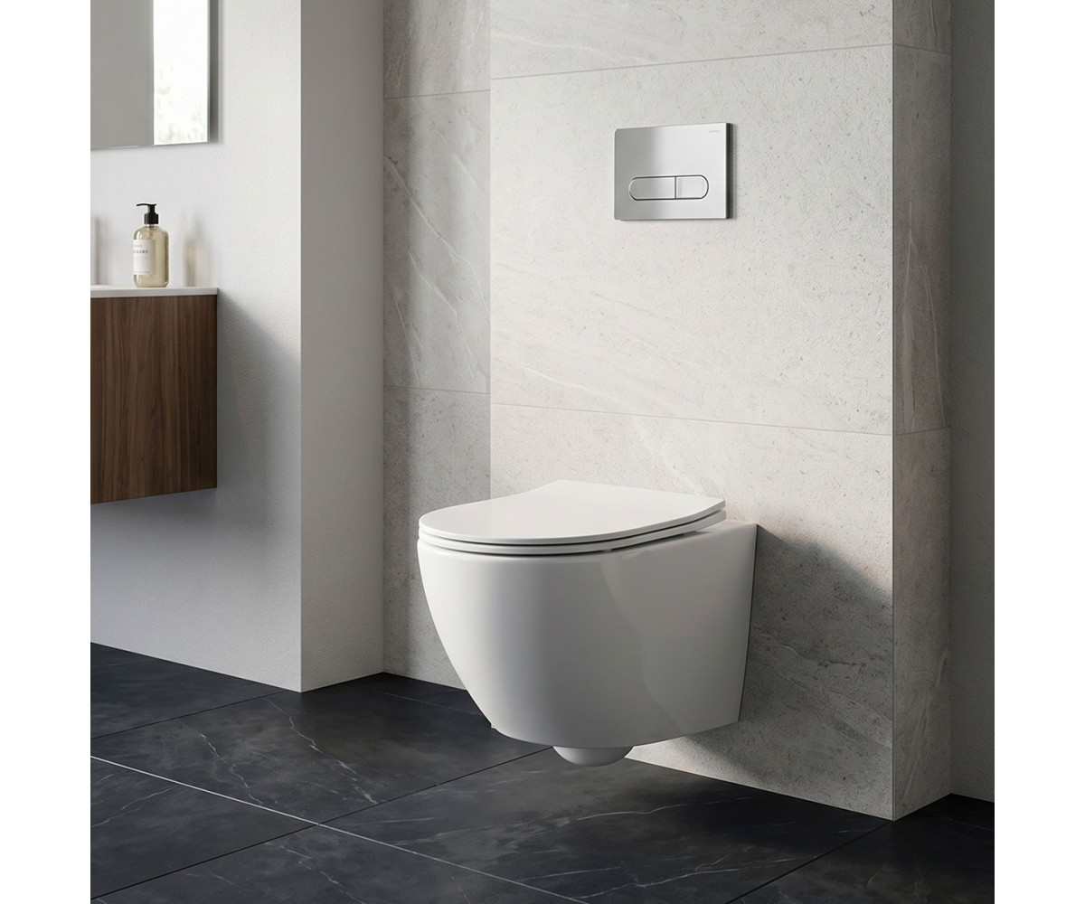 DUN30201111W Universal підвісний безобідковий унітаз з кришкою soft-close та Vortex Flush, білий (1 сорт)  UNIVERSAL DUN30201111
