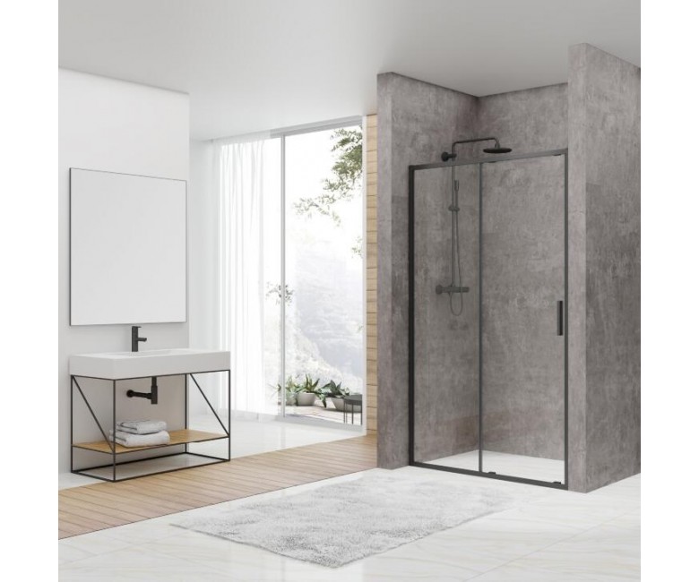 FEN3540B ART Душові двері 1200, чорний матовий, без піддона, скло прозоре (1 сорт) DEVIT  FEN3540B FEN3540B