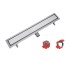 UN60220 Universal душовий канал 60 з нержавіючої сталі та низьким сифоном і накладкою, з горизонтальним виводом, хром (1 сорт)  