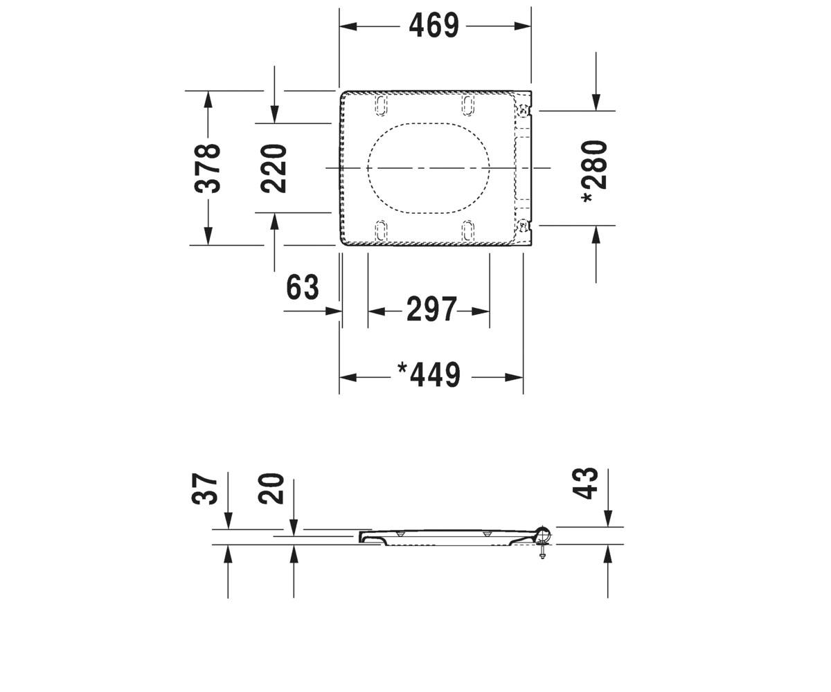 Сиденье с микролифтом  VERO AIR 0022090000:Чертеж 