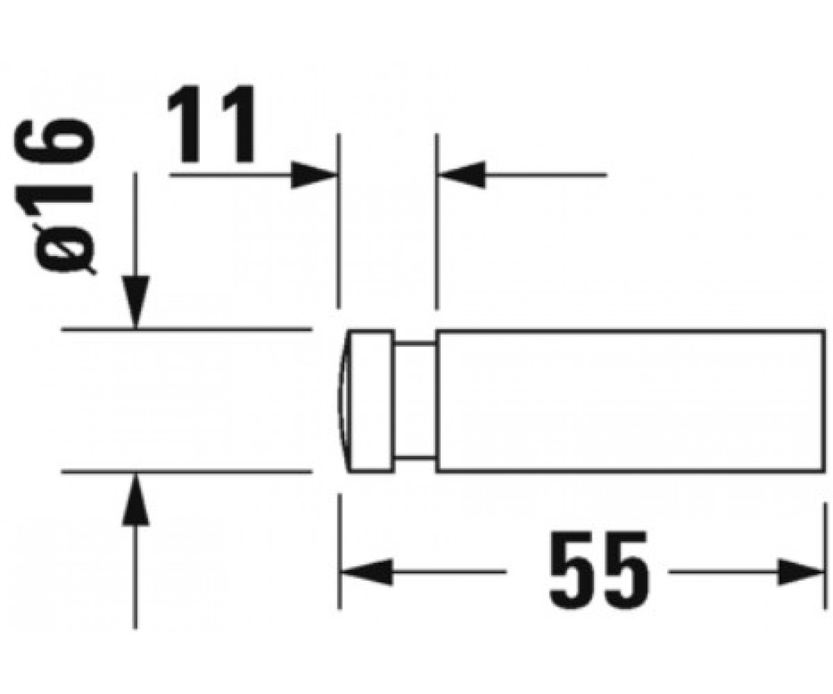 Крючок для ванной  D-CODE 0099041000:Чертеж 