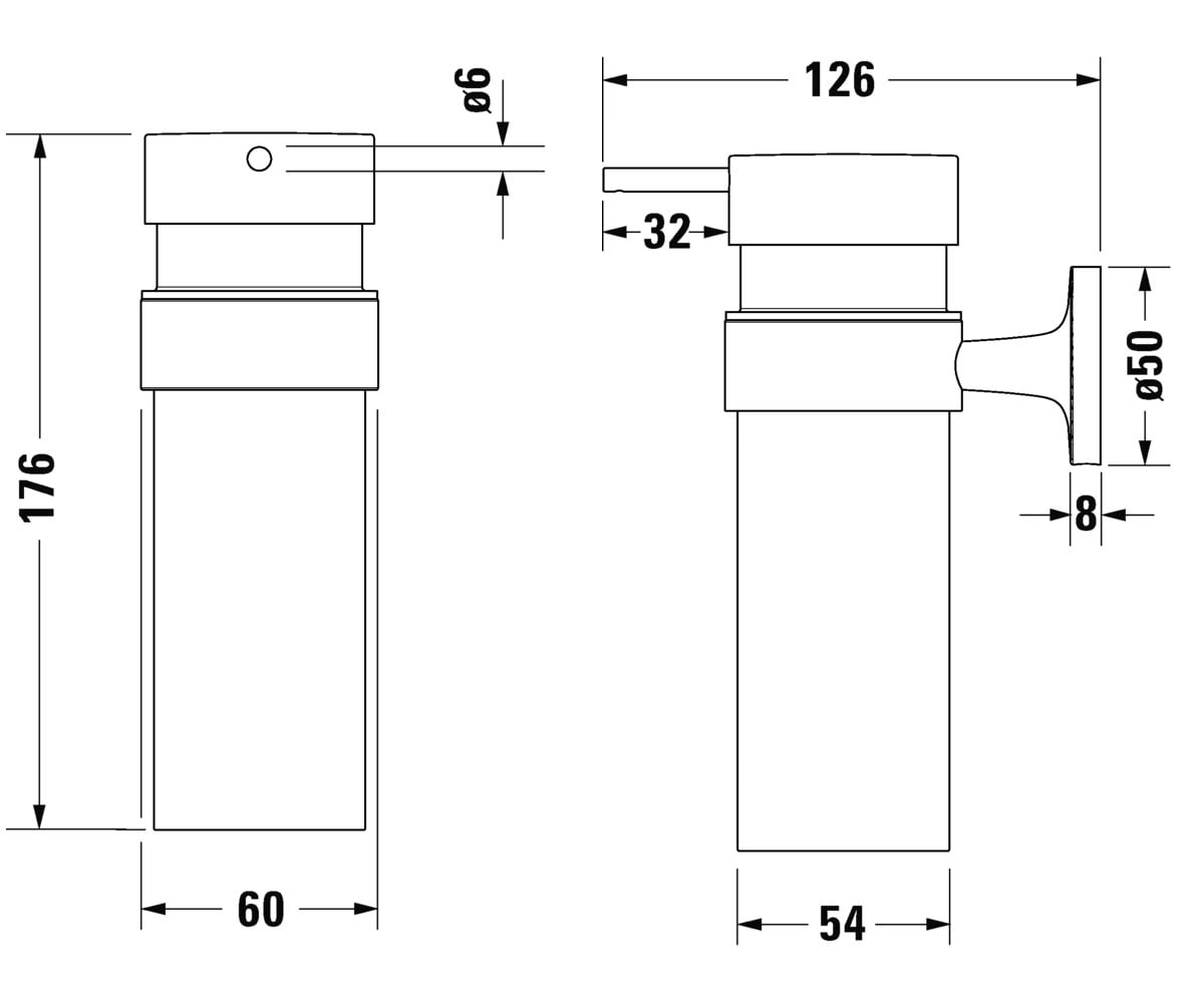 Дозатор для мыла  STARCK T 0099354600:Чертеж 