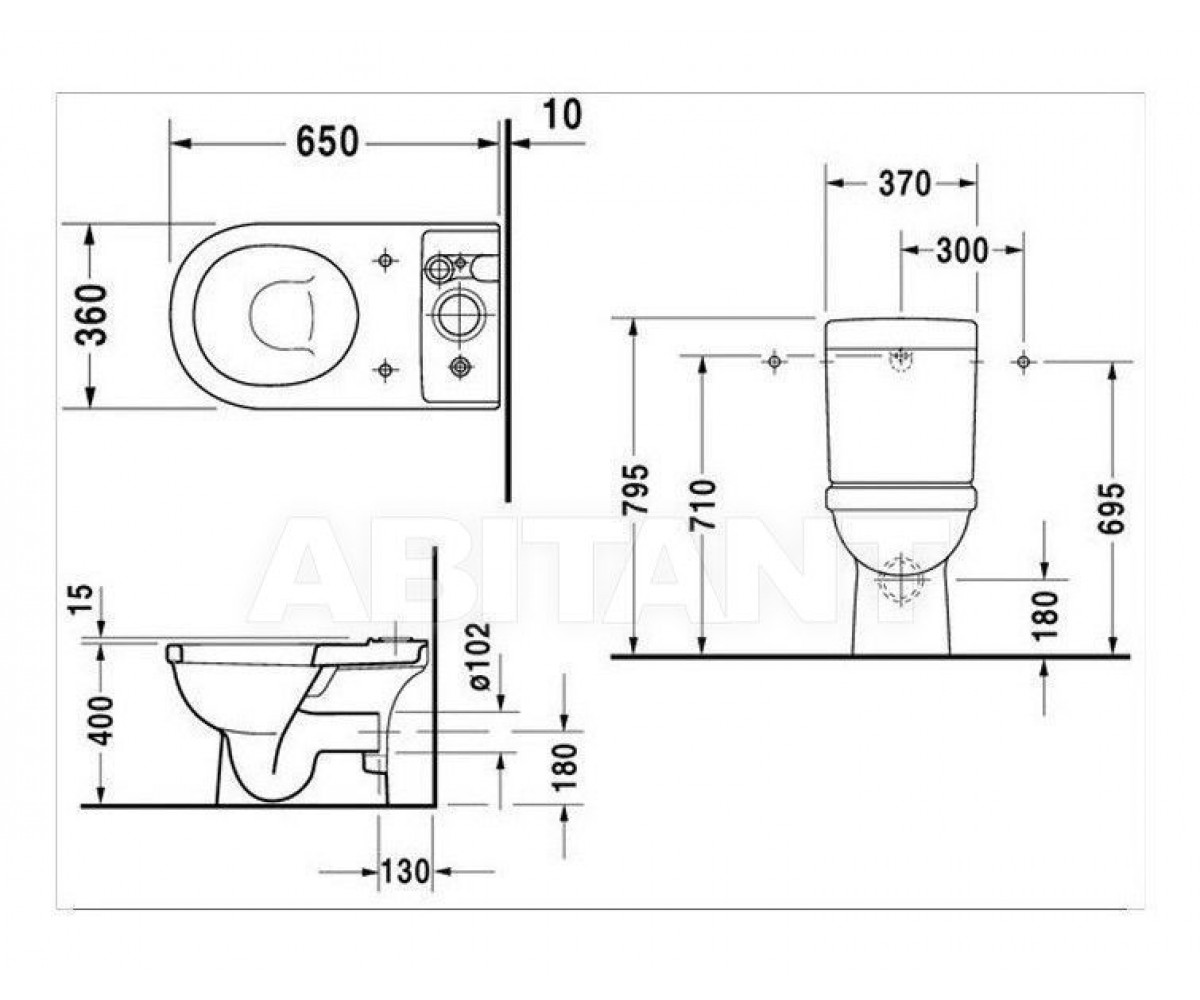 Чаша напольного унитаза  HAPPY D 017209-00-00:Чертеж 