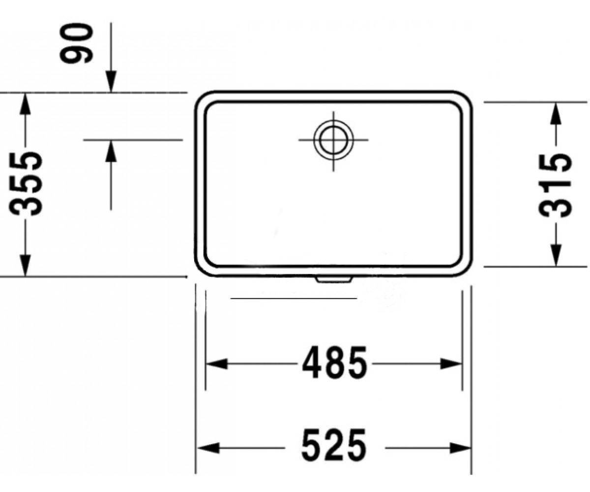 Раковина  VANITY BASINS 033048-00-22:Чертеж 