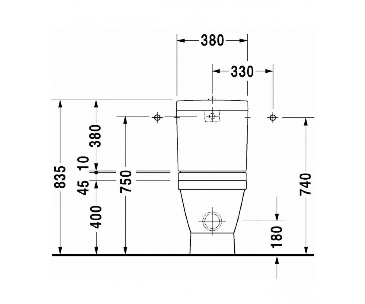 Бачок для унитаза  2ND FLOOR 0876100005:Чертеж 