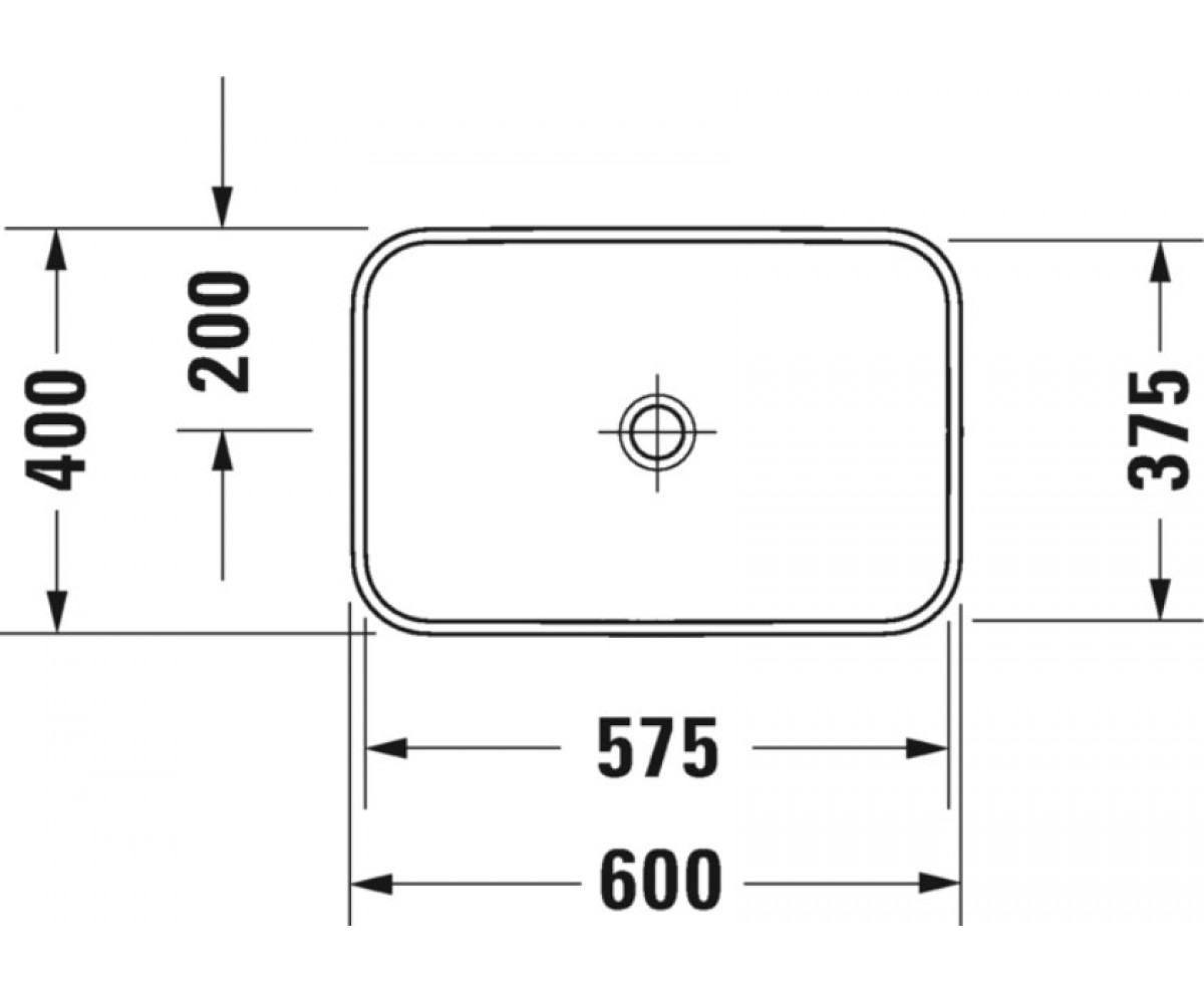 Раковина на столешницу  HAPPY D.2 PLUS 235960-13-00:Чертеж 